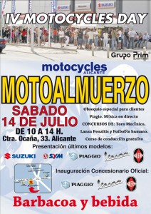  IV MOTOCYCLES DAY - MOTOALMUERZO -, estas invitado.